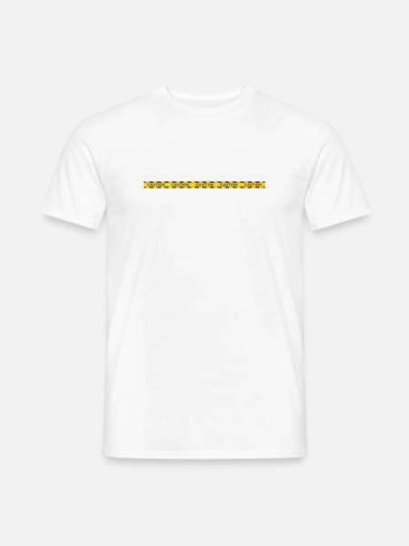 Vorsicht Sicherheits-Klebeband-Linien-Symbol - Männer T-Shirt - Weiß