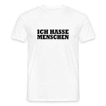 Ich hasse menschen - Männer T-Shirt - Weiß - Vorne - AI Model Male 178 dark (178cm)