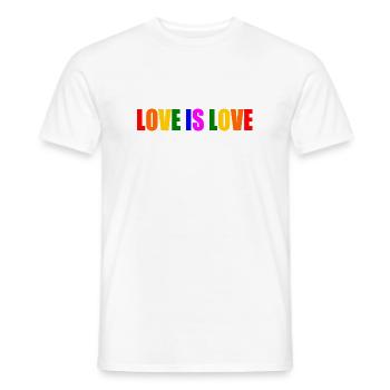 Love is love - Men's T-Shirt - white - Front - AI Model Male 178 dark (178cm)