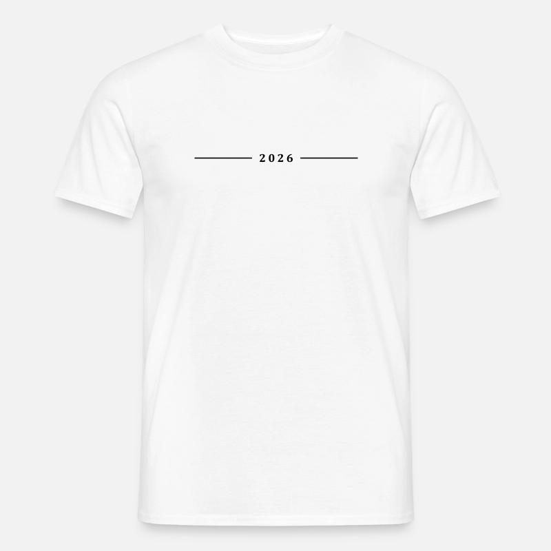2026 Linie - Männer T-Shirt - Weiß