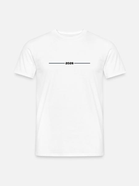2026 - Year - Line - New Year - Men's T-Shirt - white