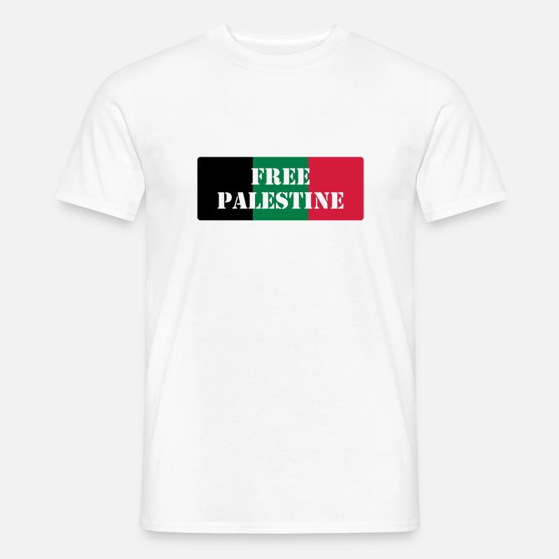 Free Palestine - Männer T-Shirt - Weiß