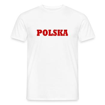 POLAND POLISH FLAG - Men's T-Shirt - white - Front - AI Model Male 178 dark (178cm)
