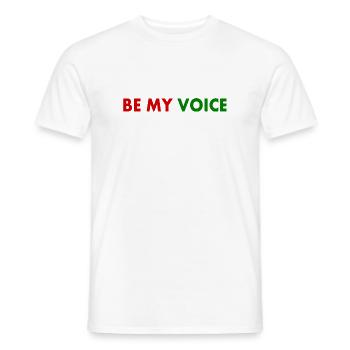 Be my voice iran - Men's T-Shirt - white - Front - AI Model Male 178 dark (178cm)