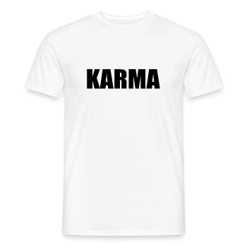 Karma - T-shirt homme - blanc - Devant - AI Model Male 178 dark (178cm)