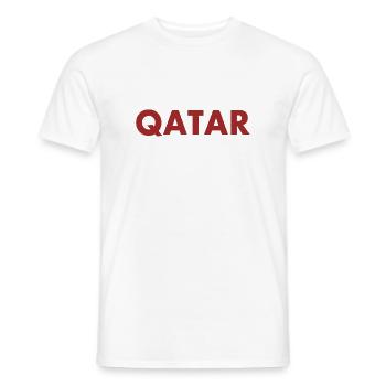 Qatar - Men's T-Shirt - white - Front - AI Model Male 178 dark (178cm)