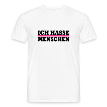 Ich hasse menschen - Männer T-Shirt - Weiß - Vorne - AI Model Male 178 dark (178cm)