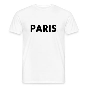 Paris - Männer T-Shirt - Weiß - Vorne - AI Model Male 178 dark (178cm)