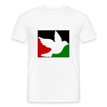 Free palestine - T-shirt homme - blanc - Devant - AI Model Male 178 dark (178cm)