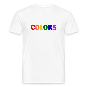 Colors lgbt - Männer T-Shirt - Weiß - Vorne - AI Model Male 178 dark (178cm)