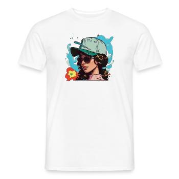 Pyro-Mädchen - Männer T-Shirt - Weiß - Vorne - AI Model Male 178 dark (178cm)