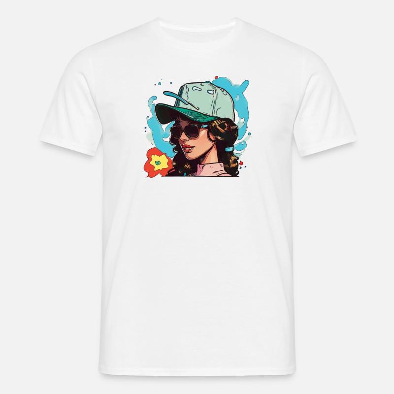 Pyro-Mädchen - Männer T-Shirt - Weiß