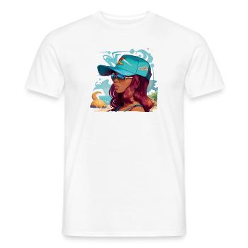 Frau mit roten Haaren - Männer T-Shirt - Weiß - Vorne - AI Model Male 178 dark (178cm)