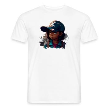 Urbanes Mädchen - Männer T-Shirt - Weiß - Vorne - AI Model Male 178 dark (178cm)