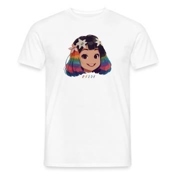 Mädchen mit Regenbogenhaaren - Männer T-Shirt - Weiß - Vorne - AI Model Male 178 dark (178cm)