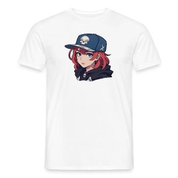 Skater Girl - T-shirt homme - blanc - Devant - AI Model Male 178 dark (178cm)