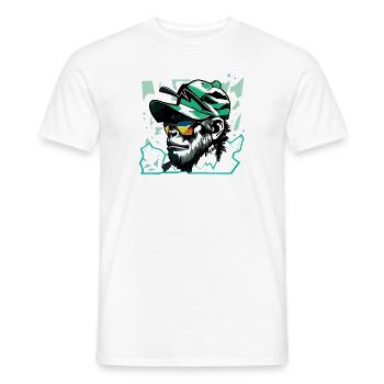 GorillArt - T-shirt homme - blanc - Devant - AI Model Male 178 dark (178cm)