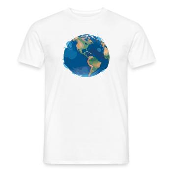 Erde - Männer T-Shirt - Weiß - Vorne - AI Model Male 178 dark (178cm)