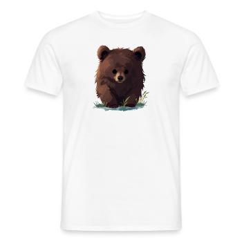 Niedliches Bärenjunges - Männer T-Shirt - Weiß - Vorne - AI Model Male 178 dark (178cm)