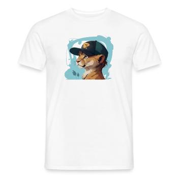 Cool Lion - Men's T-Shirt - white - Front - AI Model Male 178 dark (178cm)