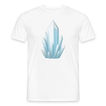 A beautiful clear crystal - Men's T-Shirt - white - Front - AI Model Male 178 dark (178cm)