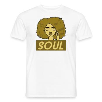 Afro soul - Men's T-Shirt - white - Front - AI Model Male 178 dark (178cm)