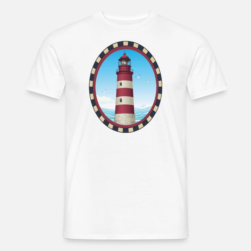 Leuchtturm Geschenk- Leuchtturm - Männer T-Shirt - Weiß