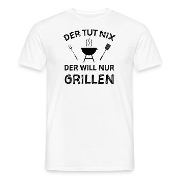 Grill Grillen Sprüche Witze - Männer T-Shirt - Weiß - Vorne - AI Model Male 178 dark (178cm)