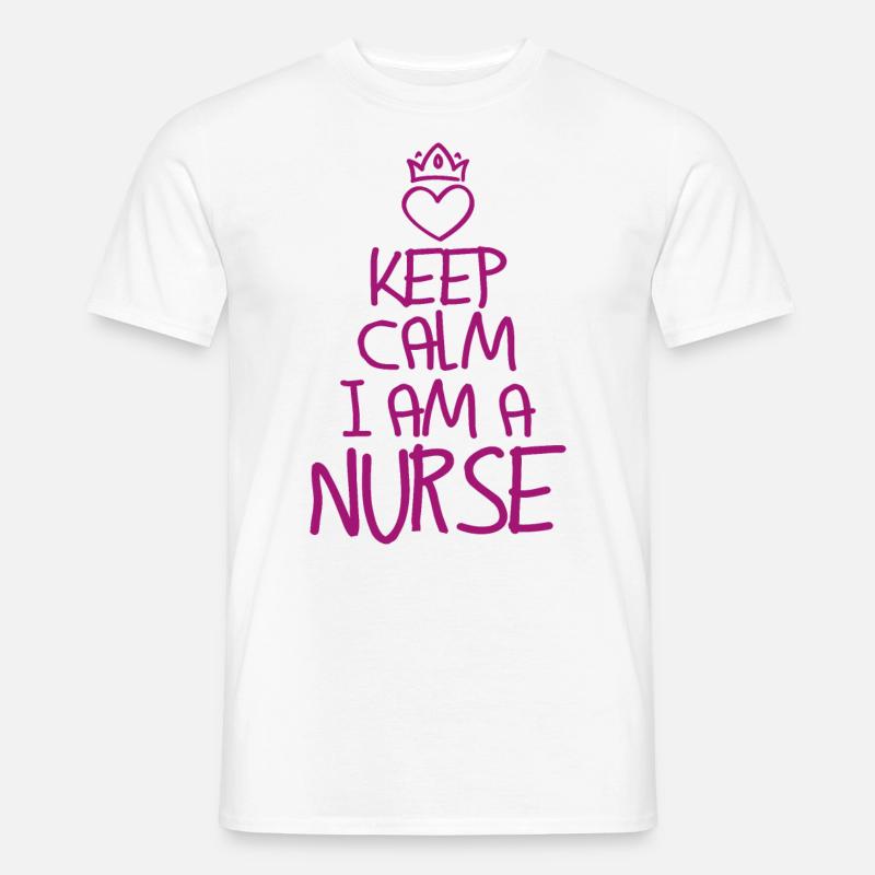 Keep Calm Krankenschwester - Männer T-Shirt - Weiß
