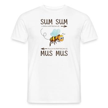 Sum Sum Biene Mus Mus Vorwärtsgang Rückwärtsgang - Männer T-Shirt - Weiß - Vorne - AI Model Male 178 dark (178cm)