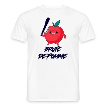 JE SUIS UN PEU BRUTE DE POMME ! - T-shirt homme - blanc - Devant - AI Model Male 178 dark (178cm)