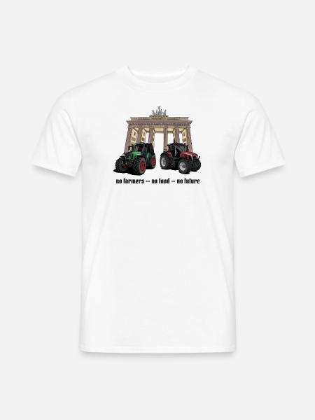 No Farmers - No Food - No Future // Berlin - Männer T-Shirt - Weiß