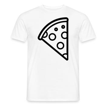 Pizza slice - Men's T-Shirt - white - Front - AI Model Male 178 dark (178cm)