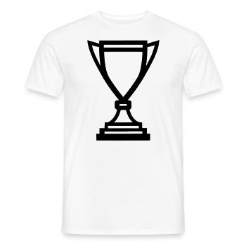 trophy - Men's T-Shirt - white - Front - AI Model Male 178 dark (178cm)