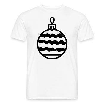 Boule de Noël - T-shirt homme - blanc - Devant - AI Model Male 178 dark (178cm)