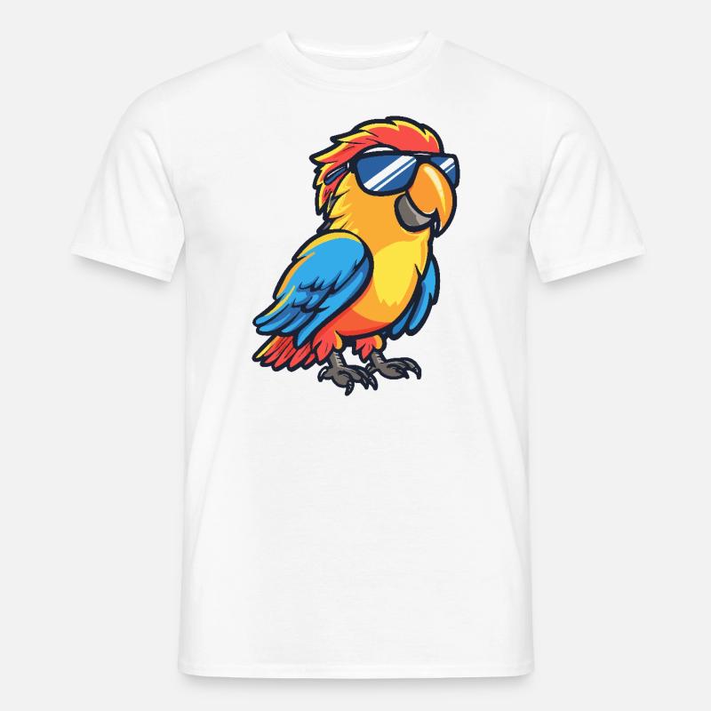 Papagai Cool Comic - Männer T-Shirt - Weiß
