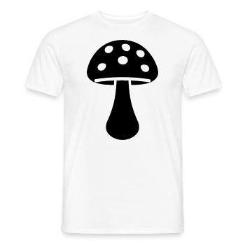 Mushroom - Men's T-Shirt - white - Front - AI Model Male 178 dark (178cm)