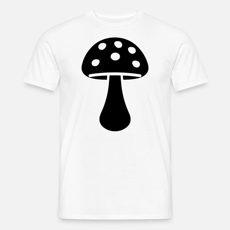Pilz - Männer T-Shirt - Weiß