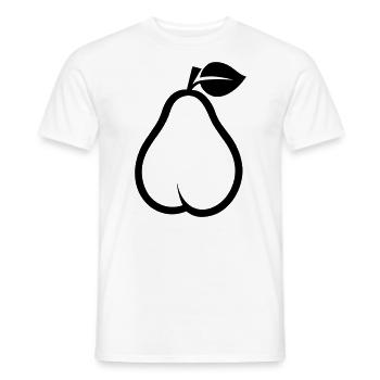 poire - T-shirt homme - blanc - Devant - AI Model Male 178 dark (178cm)