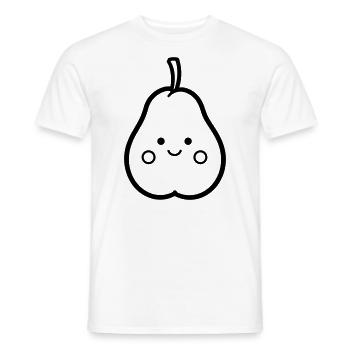 poire - T-shirt homme - blanc - Devant - AI Model Male 178 dark (178cm)