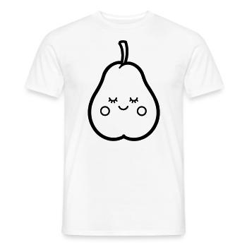 poire - T-shirt homme - blanc - Devant - AI Model Male 178 dark (178cm)