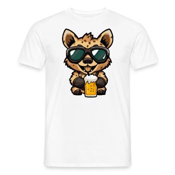 Hyena Après-Ski Bière Bande Dessinée - T-shirt homme - blanc - Devant - AI Model Male 178 dark (178cm)
