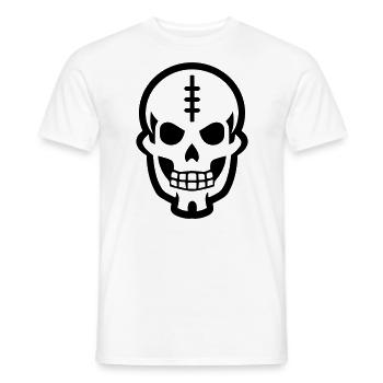 Schädel - Männer T-Shirt - Weiß - Vorne - AI Model Male 178 dark (178cm)