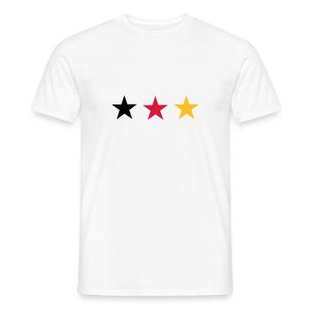 Stars in Germany colors - Men's T-Shirt - white - Front - AI Model Male 178 dark (178cm)