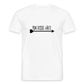 meine_bessere_haelfte_pfeil_rechts - Männer T-Shirt - Weiß - Vorne - AI Model Male 178 dark (178cm)