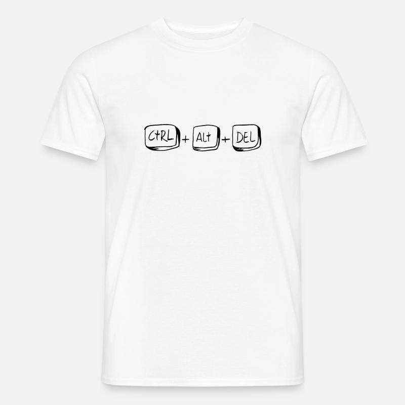 CTRL ALT DEL to restart - Männer T-Shirt - Weiß