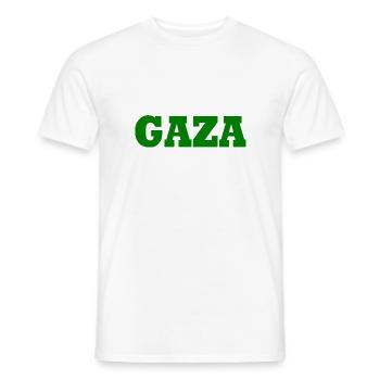 Gaza - T-shirt homme - blanc - Devant - AI Model Male 178 dark (178cm)