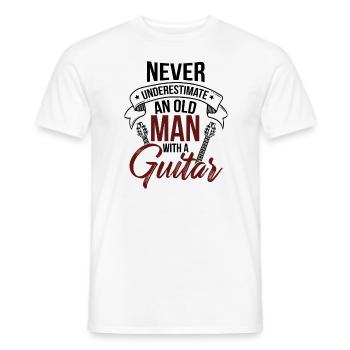 Gitarre - Männer T-Shirt - Weiß - Vorne - AI Model Male 178 dark (178cm)