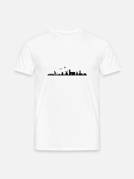 Skyline - Föhr - Männer T-Shirt - Weiß