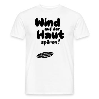 Wind auf der Haut - Männer T-Shirt - Weiß - Vorne - AI Model Male 178 dark (178cm)